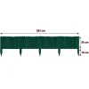 Gard de gradina decorativ din lemn, verde, 200x30 cm