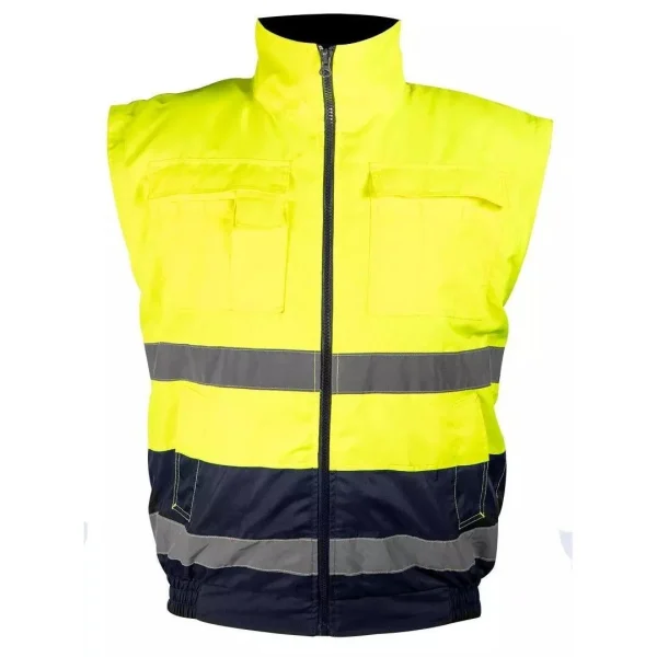 Geaca de lucru, vesta, 3 in 1, reflectorizanta, poliester, galben, model Hi-Vis, marimea L/52