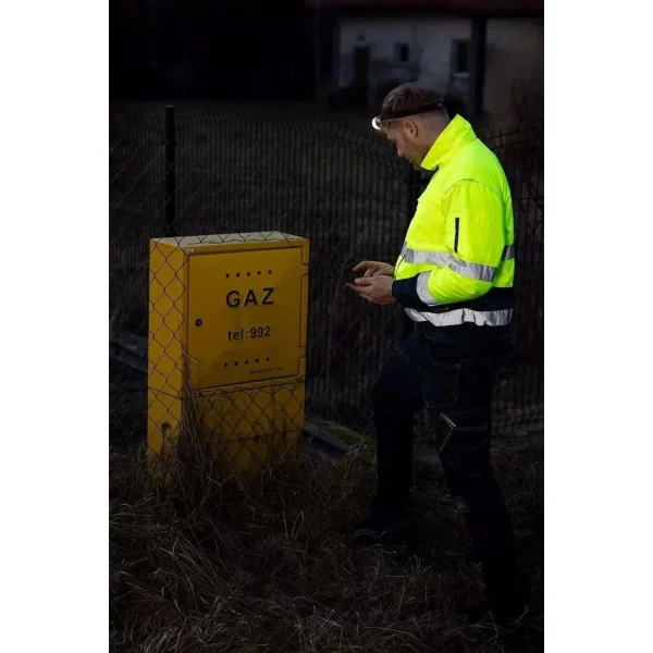 Geaca de lucru, vesta, 3 in 1, reflectorizanta, poliester, galben, model Hi-Vis, marimea XL/54