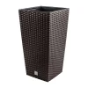 Set 2 ghivece de flori, Rato, imitatie ratan, inalte, 32.5x32.5x61 cm, maro, Prosperplast
