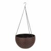 Set 4 ghivece de flori suspendat 26x16 cm, maro