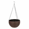 Set 4 ghivece de flori suspendat 26x16 cm, maro