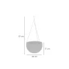 Set 4 ghivece de flori suspendat 26x16 cm, alb