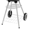 Gratar gradina cu carbuni, grill rotund, cu roti, capac, rafturi, 34.5 cm, 36x46.5x71 cm, Pluto