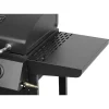 Gratar gradina, grill dreptunghiular, cu gaz, 2 arzatoare, cu roti, capac, rafturi, 96x50x100 cm, BBQ Andora