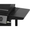 Gratar gradina, grill dreptunghiular, cu gaz, 4 arzatoare, cu roti, capac, rafturi, 116x50x100 cm, BBQ Malaga