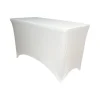 Husa pentru masa dreptunghiulara, culoare alba, elastica, dimensiune 152 x 70 x 74cm