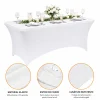 Husa pentru masa dreptunghiulara, culoare alba, elastica, dimensiune 180 x 70 x 74cm