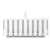 Set 2 jardiniere decorative, suport metalic, sistem de irigare, Boardee Fencycase W, alb, 38x18x16.2 cm
