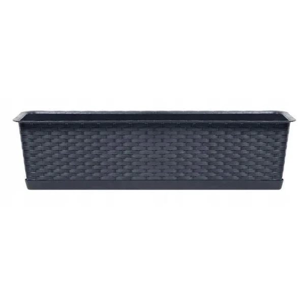 Set 2 jardiniere decorative, Ratolla Case P, antracit, 68.5x17.3x15 cm