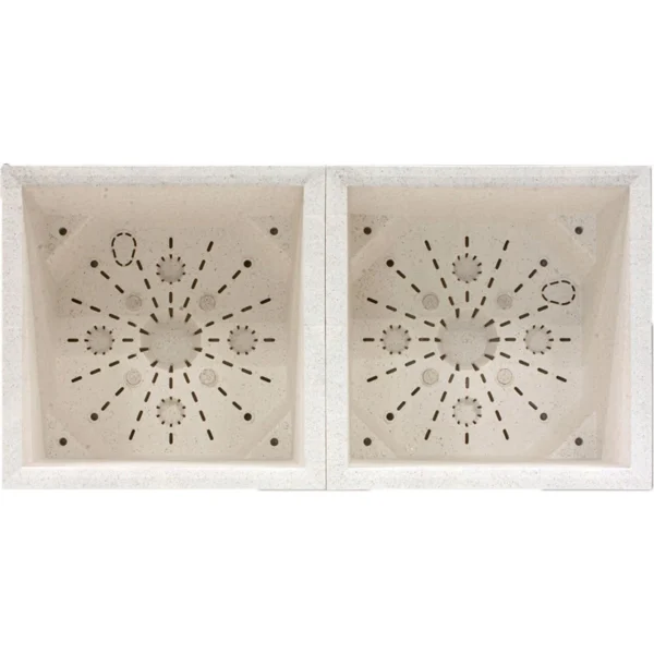 Jardiniera decorativa, efect lemn, alb, 63 L, 80x40x37 cm, Madera Case Eco Wood