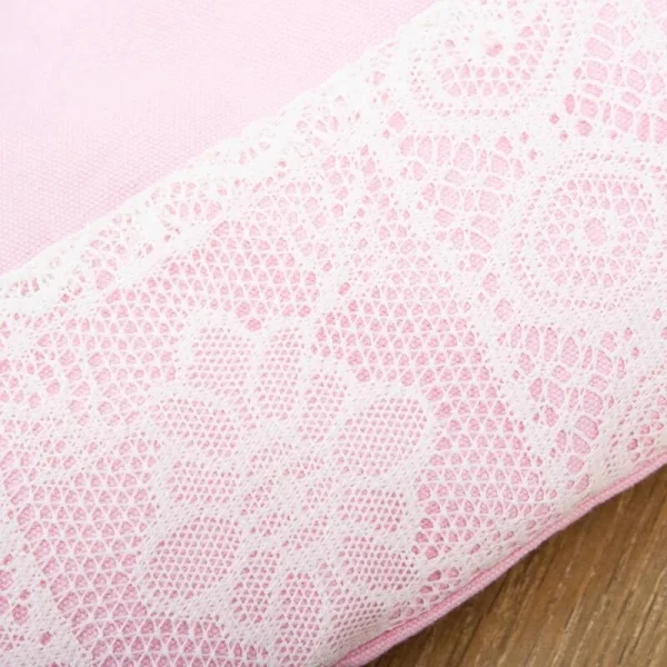 Leagan pentru copii, textil/lemn, roz, 40x40x180 cm