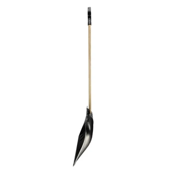 Lopata pentru zapada cu coada de lemn, protectie metalica, 45x39 cm
