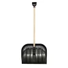 Lopata pentru zapada cu coada de lemn, protectie metalica, 45x39 cm