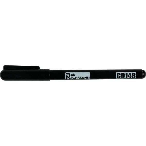 Marker permanent, 1 mm, negru, subtire, cu varf lung, Richmann