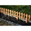 Gard de gradina decorativ, din lemn distantat, maro, 104x30 cm