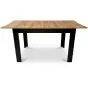 Masa pentru sufragerie/living, Artool, cu blat extensibil, pal, negru si craft, 120-160x80x75 cm