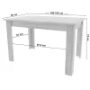 Masa pentru sufragerie/living, Artool, cu blat extensibil, pal, negru si craft, 120-160x80x75 cm