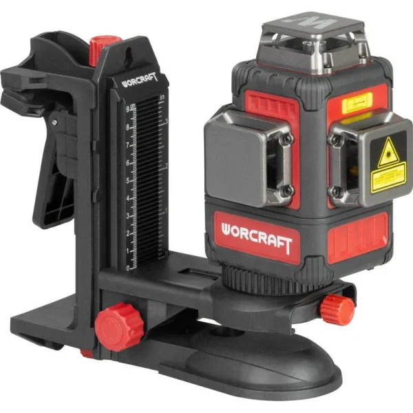 Nivela laser, verde, 360°, 3x3D, 20V Li-ion (acumulator neinclus), cu suport magnetic, geanta, ochelari, placa tinta, 50 m, Worcraft
