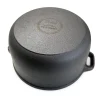 Oala de fonta cu capac, lingura de lemn, 7 L, Perfect Home