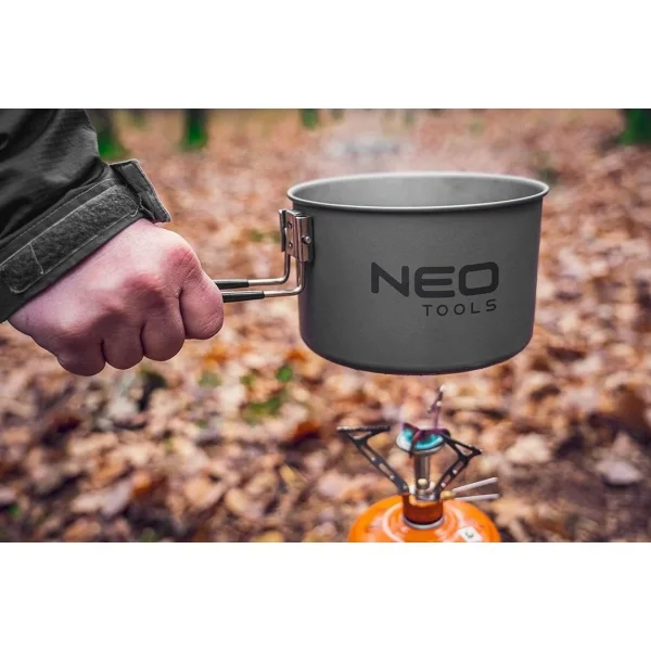 Oala, tigaie si ibric/ceainic, turistic, camping, aluminiu, set 3 piese, NEO