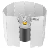 Panou, paravan, protectie impotriva vantului, pentru aragaz camping, pliabil, aluminiu, 10 elemente, 84x24 cm, NEO 