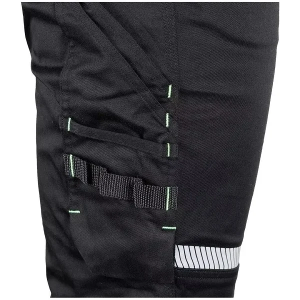Pantaloni de lucru, bumbac, poliester, intariri genunchi, model Mix&Match, negru, marimea L/52