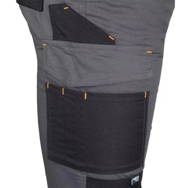 Pantaloni de lucru, poliester, bumbac, intariri genunchi, model Mix&Match, gri, marimea M/50, NEO