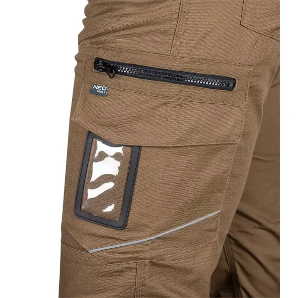Pantaloni de lucru, bumbac si poliester, model Mix&Match, maro, marimea XXL/56, NEO