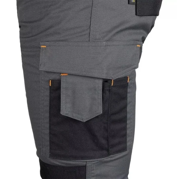 Pantaloni de lucru, poliester, bumbac, intariri genunchi, model Mix&Match, gri, marimea XXL/56, NEO