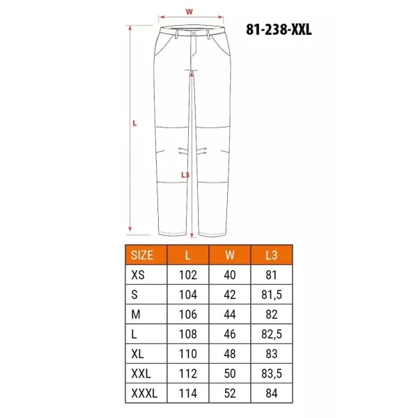 Pantaloni de lucru slim fit, cu curea, model HD, marimea XXL/56, NEO
