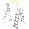 Piscina structura metalica, ovala, cu pompa nisip, scara, dozator, prelata acoperire, gri, 488x305x107 cm, Bestway Power Steel
