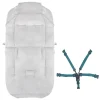 Sac de dormit pentru copii, bebelusi, cu husa, gri si albastru, 90x43/35 cm, Springos