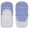 Sac de dormit pentru copii, bebelusi, cu husa, gri si albastru, 90x43/35 cm, Springos