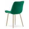 Scaun bucatarie/living, Artool, Bera, catifea verde, picioare metal natur, 54x60x88 cm