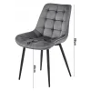 Scaun bucatarie/living, Artool, Bera, catifea verde, picioare metal natur, 54x60x88 cm