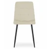 Scaun bucatarie/living, Artool, Kara, catifea bej, picioare metal negru, 45x50.5x87 cm