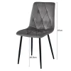 Scaun bucatarie/living, Artool, Libra, textil bej, picioare metal natur, 44.5x54.5x87 cm