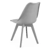 Scaun bucatarie/living, Artool, Mark, PP gri, picioare gri, 49x43x82 cm