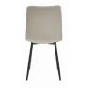 Scaun bucatarie/living, Artool, Turin, catifea bej, picioare metal negru, 44.5x53x88.5 cm