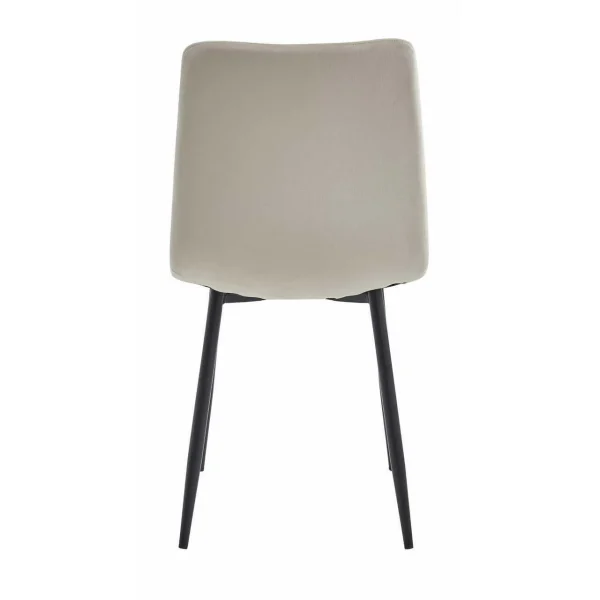 Scaun bucatarie/living, Artool, Turin, catifea bej, picioare metal negru, 44.5x53x88.5 cm