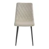 Scaun bucatarie/living, Artool, Turin, catifea bej, picioare metal negru, 44.5x53x88.5 cm