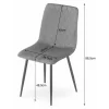 Scaun bucatarie/living, Artool, Turin, catifea bej, picioare metal negru, 44.5x53x88.5 cm