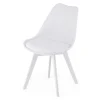 Scaun bucatarie/living, Artool, Mark, PP alb, picioare albe, 49x43x82 cm