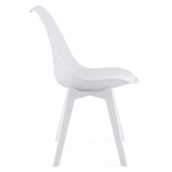 Scaun bucatarie/living, Artool, Mark, PP alb, picioare albe, 49x43x82 cm