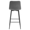 Scaun de bucatarie/bar, Artool, Pozza, catifea gri inchis, picioare metal negru, 43x35x104 cm