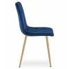 Scaun bucatarie/living, Artool, Libra, catifea bleumarin, picioare metal natur, 45x54x86.5 cm