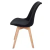 Scaun bucatarie/living, stofa, lemn, negru, 49x55x82 cm, Alta