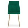 Scaun bucatarie/living, Artool, Kara, catifea verde, picioare metal natur, 44.5x50.5x87 cm