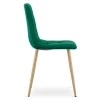 Scaun bucatarie/living, Artool, Kara, catifea verde, picioare metal natur, 44.5x50.5x87 cm